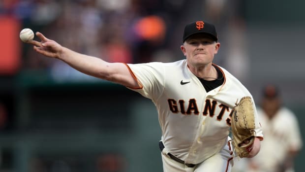 SF Giants pitcher Logan Webb throws a pitch. (2023)
